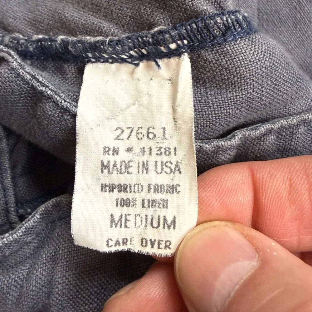 VTG 90s Polo Ralph Lauren Mens 40 X 31 Gray 100% Linen Drawstring Pants USA Made